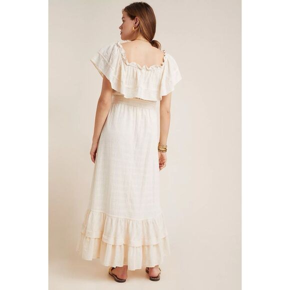 NWT Anthropologie Jayda Ruffled Maxi Dress x The Odells Size M - Picture 2 of 13